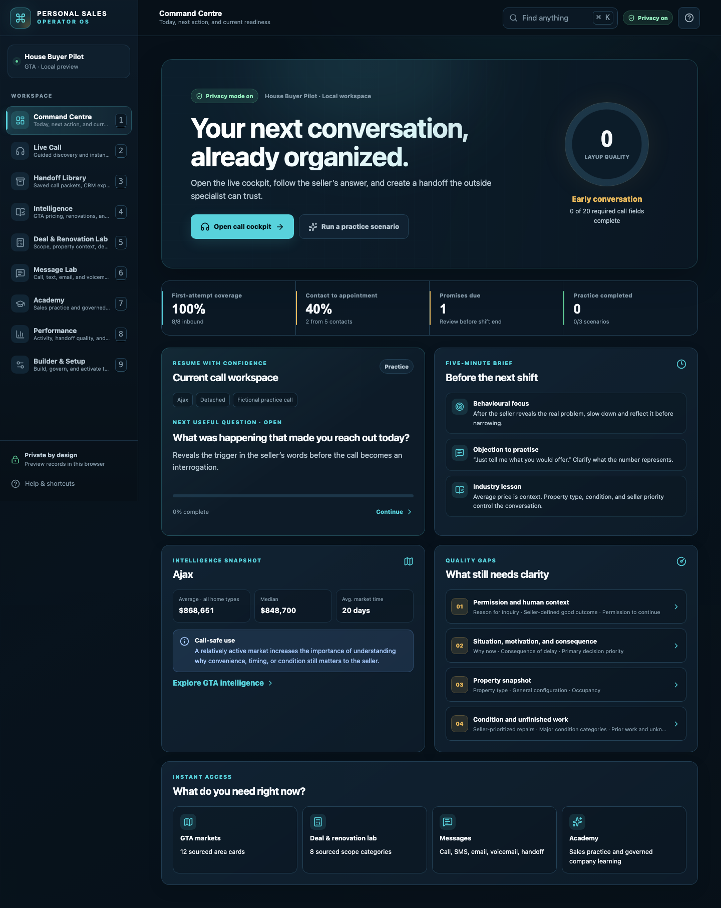 Prospera command experience